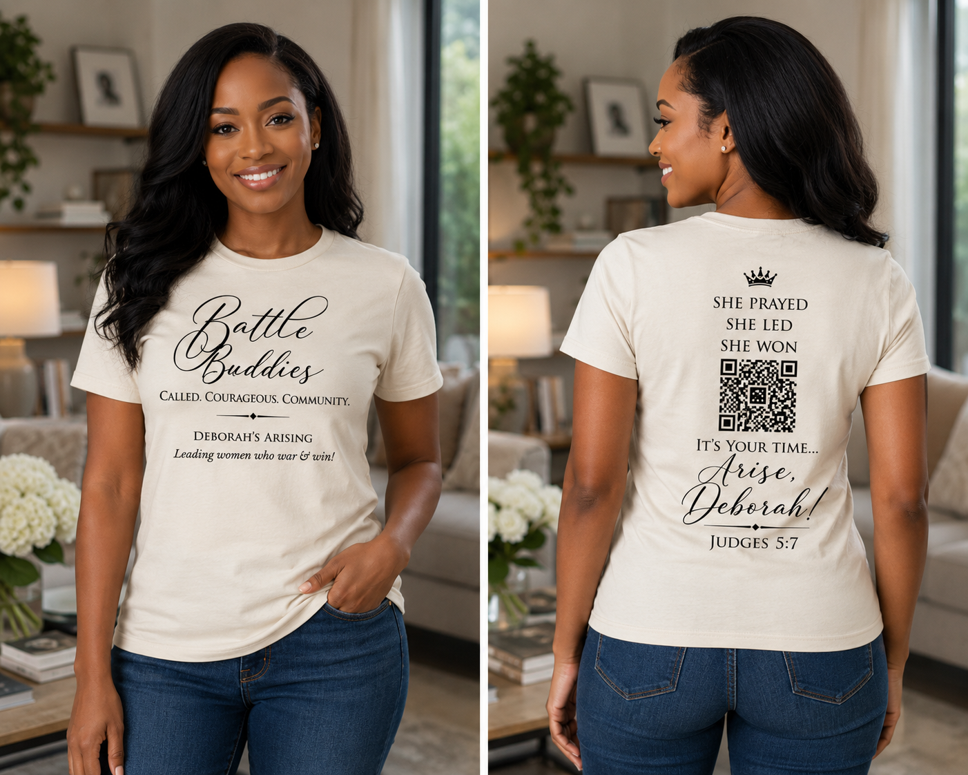 Battle Buddies Ivory T-shirt