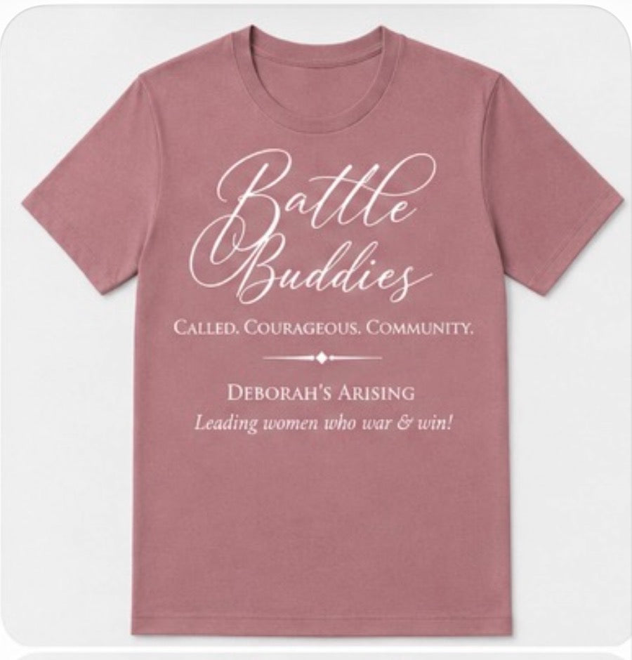 Battle Buddies Rose T-shirt (white letters)
